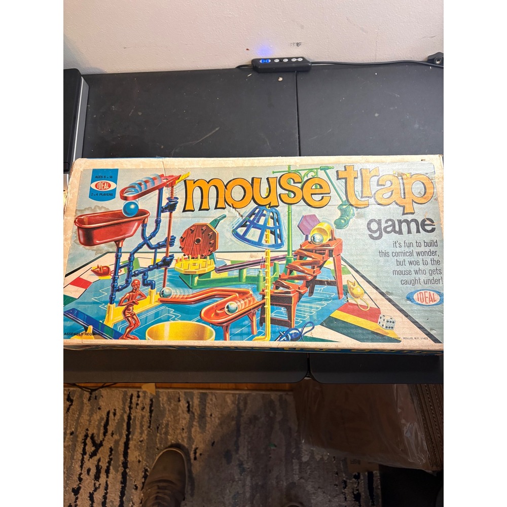Vintage 1975 Mouse Trap Game by Ideal Toys Retro Board Game Rare Missing Die